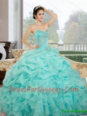 2015 New Styles Sweetheart Quinceanera Dresses with Ruffles and Pick Ups
