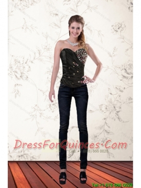 Cute Beaded Multi Color Sweetheart Corset for 2015