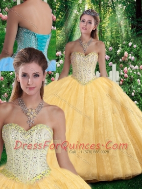 Simple Ball Gown Sweetheart Beading Quinceanera Gowns for Fall