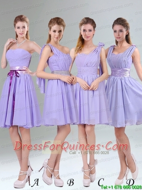Classical Lavender Princess Mini Length Christmas Party Dress with Ruching