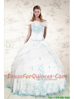 Appliques Strapless Lovely Quinceanera Dresses for 2015