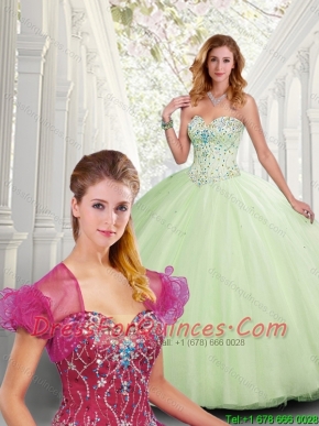 2016 Elegant Beading Sweetheart Quinceanera Dresses
