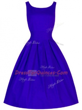 Stylish Taffeta Sleeveless Knee Length Court Dresses for Sweet 16 and Ruching