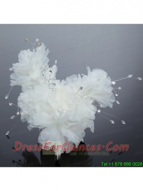 Beautiful Red Feather Pearl Feather Fascinators for Outdoor