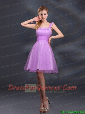 Elegant A Line Straps Lilac Junior Dresses with Appliques
