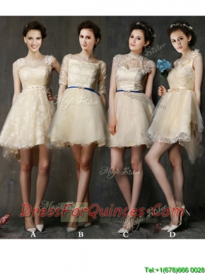 New Arrivals A Line Short Prom Dresses in Champagne