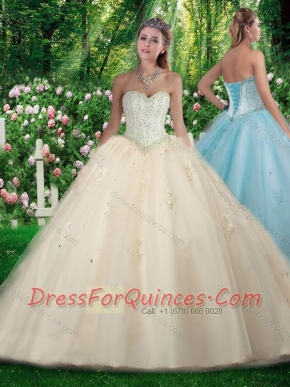 2016 Simple Princess Beading and Sweet 16 Gowns Dresses