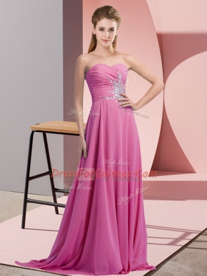 Ideal Empire Sleeveless Lilac Prom Evening Gown Lace Up