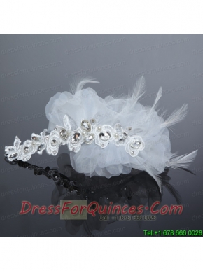 Fashionable Feather Tulle Rhinestone Fascinators for Women