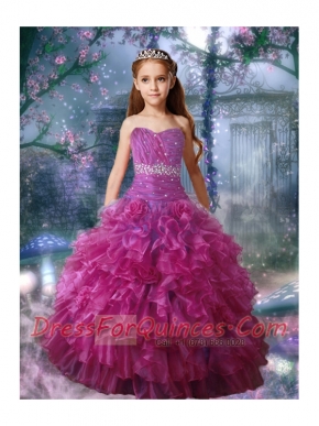 Beautiful Ball Gown Sweetheart Little Girl Pageant Dresses with Beading