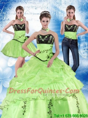 2015 Custom Made Strapless 2015 Quinceanera Dress in Spring Green