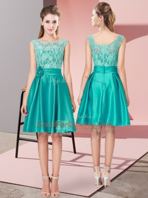 Flirting Mini Length A-line Sleeveless Turquoise Dress for Prom Zipper