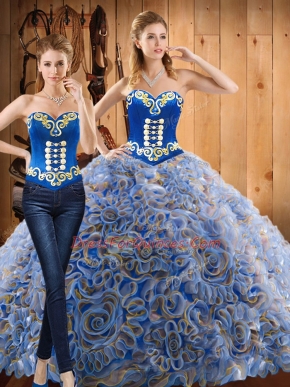 Dynamic With Train Two Pieces Long Sleeves Multi-color Sweet 16 Quinceanera Dress Sweep Train Lace Up