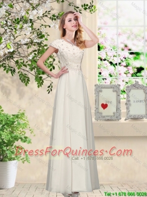 Elegant Champagne One Shoulder Dama Dresses with Appliques