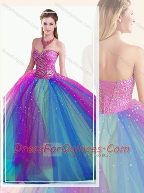 Cheap Custom Fit Multi Color Quinceanera Dress with Beading