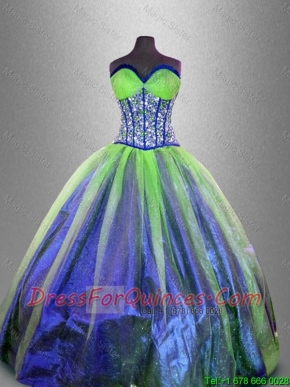 Beautiful Ball Gown Sweet 16 Gowns with Beading and Ruffles