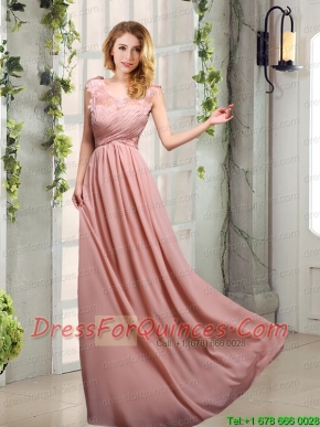 Scoop Empire Ruching 2015 Decent Prom Dresses