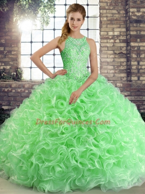 Sleeveless Beading Lace Up 15 Quinceanera Dress