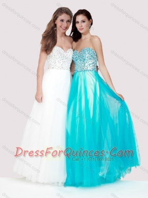 Luxurious Empire Tulle Long Dama Dress with Beaded Bodice