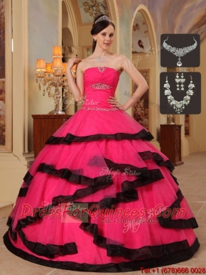 Perfect Appliques Quinceanera Dresses in Red and Black