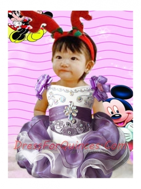 Beautiful Beading Off the Shoulder 2014 Little Girl Dress with Backless