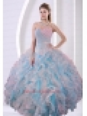 2015 Sweetheart Beaded Decorate Long Quinceanera Dress with Special Fabric