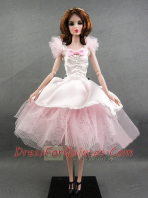 Pretty Handmade Pink Tulle Ball Gown Barbie Doll Dress