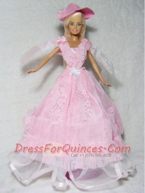 Pretty Pink Princess Dress Made to Fit the Barbie Doll