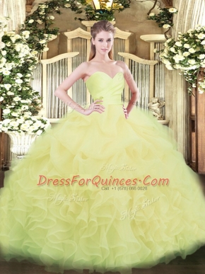 Perfect Sleeveless Beading and Ruffles Lace Up Sweet 16 Quinceanera Dress