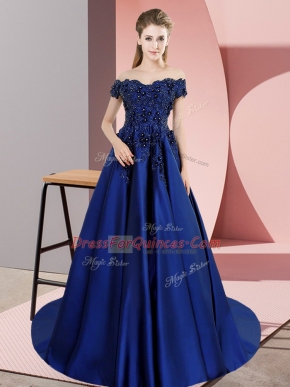 Glamorous Sleeveless Court Train Zipper Lace Quinceanera Dresses