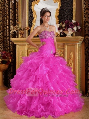Exclusive Ball Gown Sweetheart Floor-length Organza Beading Pretty Quinceanera Dresses