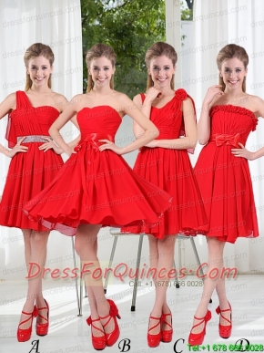 The Brand New Style Christmas Party Chiffon Ruching with A Line