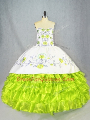 Sophisticated Sleeveless Organza Lace Up Quinceanera Dresses for Sweet 16 and Quinceanera