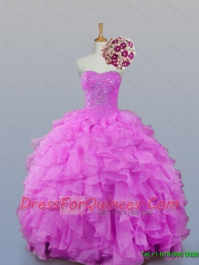 2015 Dynamic Sweetheart Beaded Quinceanera Dresses with Ruffles