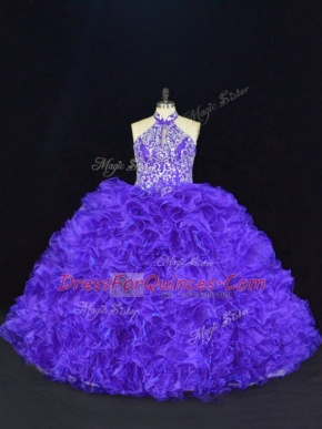 Hot Selling Sleeveless Beading and Ruffles Lace Up Quinceanera Dresses