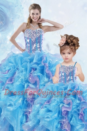 Glamorous Sequins Floor Length Multi-color Vestidos de Quinceanera Sweetheart Sleeveless Lace Up