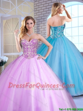 2016 Cheap Ball Gown Beading Quinceanera Gowns with Sweetheart