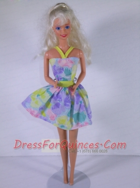 Beautiful Colorful Princess Dress for Noble Barbie