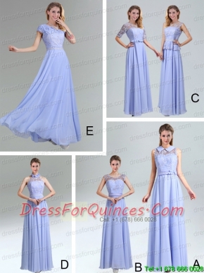 2015 Modest Belt Empire Christmas Party Dress in Lavender