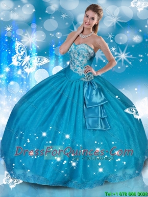 Romantic Sweetheart Quinceanera Dresses with Appliques for 2016