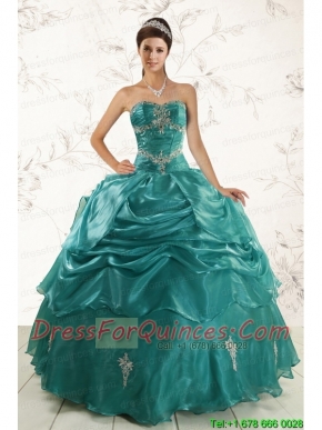 2015 New Style Ball Gown Quinceanera Dresses with Appliques