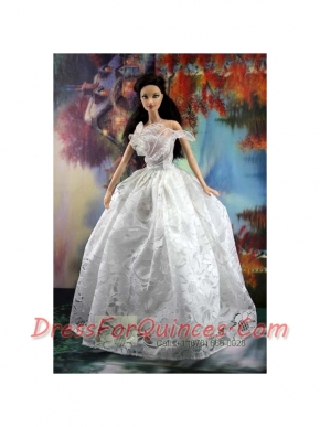 Lace White Off The Shoulder To Wedding Dress For Noble Barbie