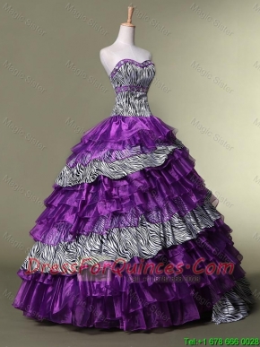Beautiful Sweetheart Quinceanera Dresses with Ruffled Layers
