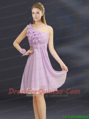 2015 Romantic Hand Made Flowers Sweetheart Junior Dress with Ruching