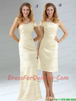 New Style Ruching Prom Dresses with One Shoulder