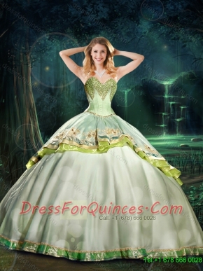 Top Seller Ball Gown Beaded Sweet 16 Dresses with Pattern and Appliques