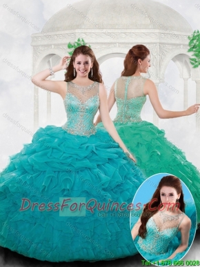 Latest Ball Gown Bateau Ruffles Quinceanera Dresses with Beading