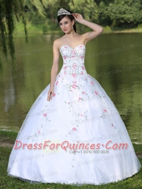 Quinceanera Dress Sweetheart Organza For Sweet 16 With Appliques Decorate