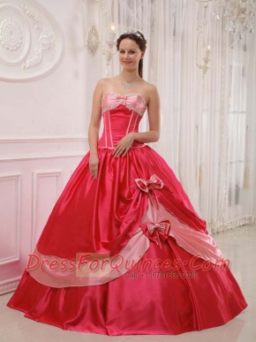 Elegant Ball Gown Red Sweetheart Floor-length 2014 Spring Quinceanera Dresses