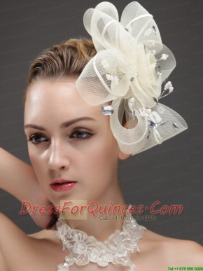 Fashionable Flower Shaped Fascinators Adorned With Imitation Pearls And Rhinestones
